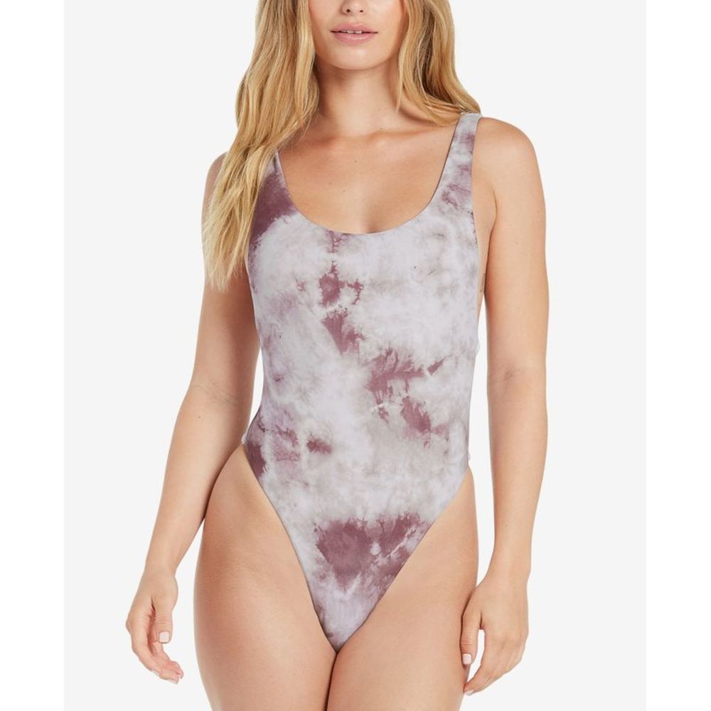 Volcom Junior's Follow The Cloud One Piece Swimsuit Purple Size Large